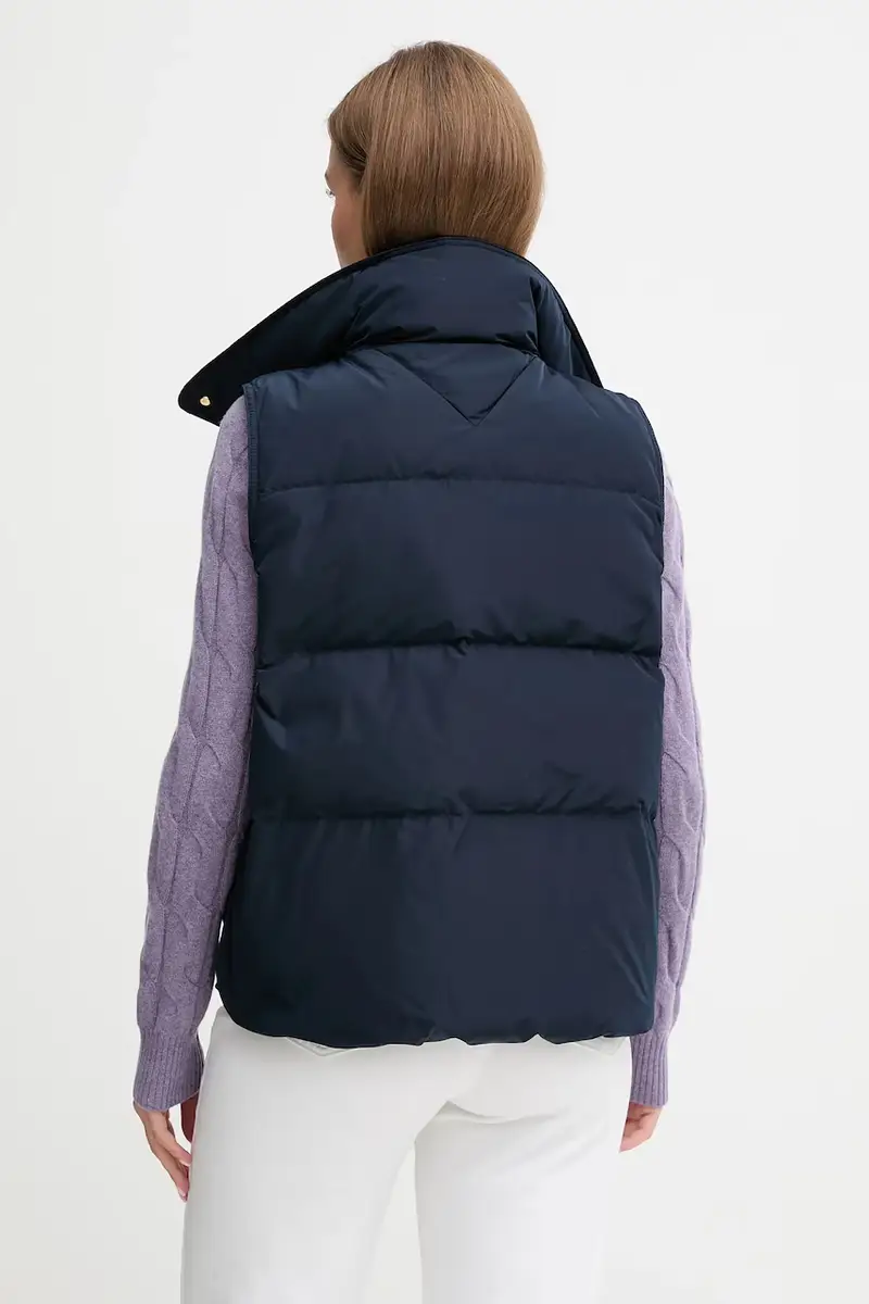 gilet in piuma colore blu navy WW0WW46545 miniatura 3