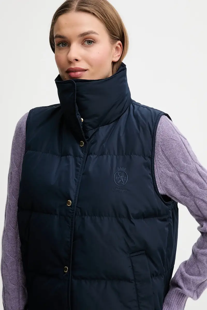 gilet in piuma colore blu navy WW0WW46545 miniatura 4