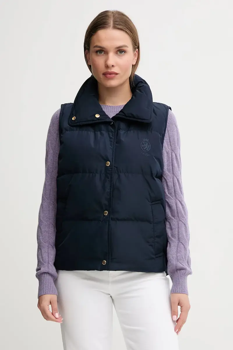 gilet in piuma colore blu navy WW0WW46545