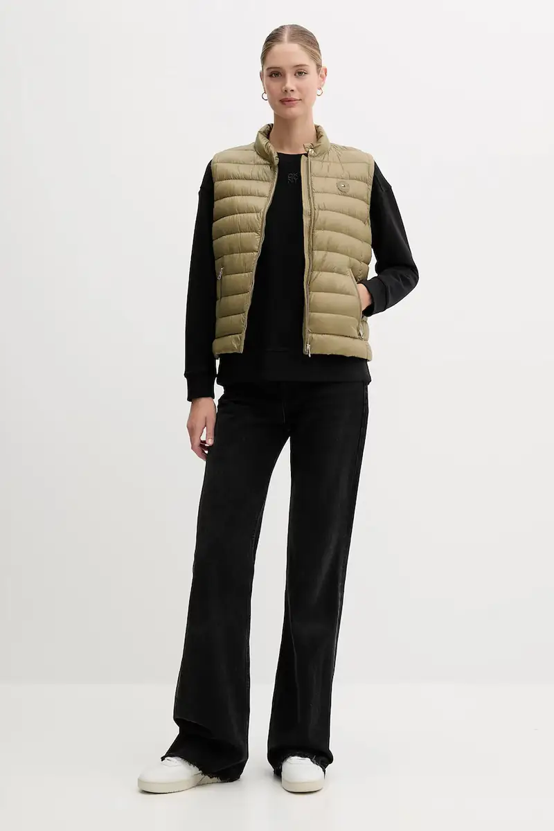 gilet in piuma colore verde WW0WW45499 miniatura 2