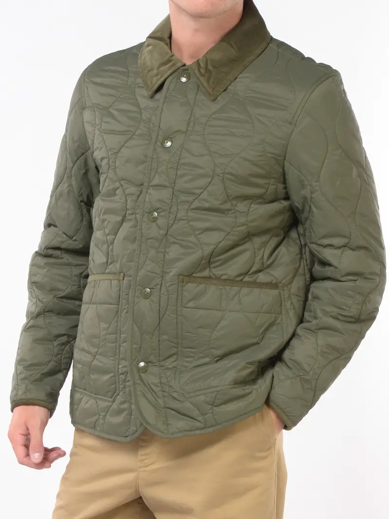 giubbino da uomo Tommy Hilfiger con bottoni e tasche Verde