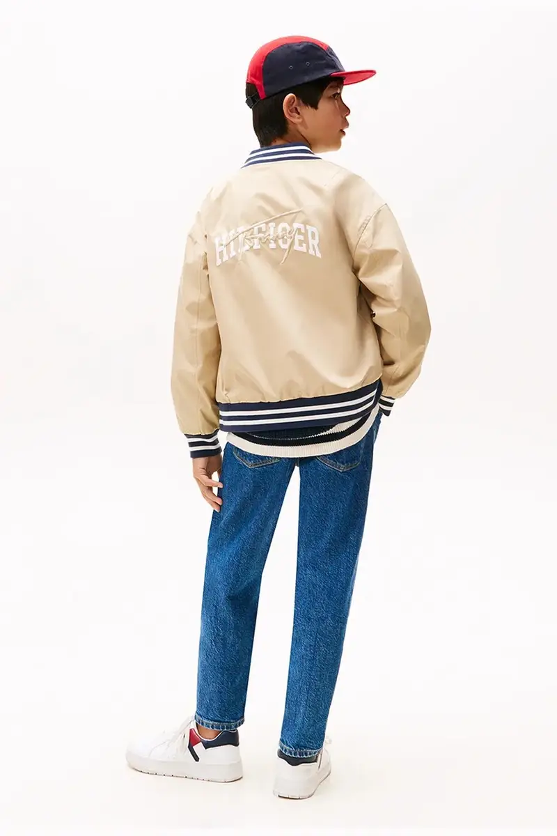 giubbotto bomber reversibile per bambini colore beige KB0KB09740 miniatura 4