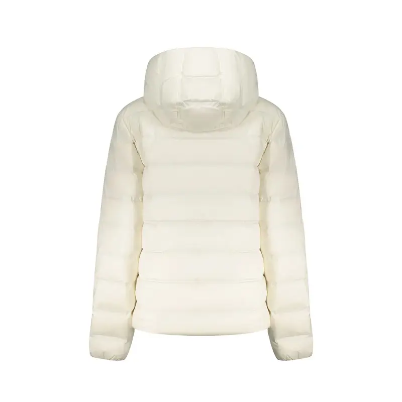 Giubbotto Donna Bianco Cappuccio Ricamo Logo miniatura 2