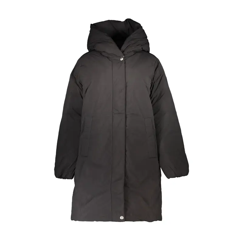 Giubbotto Maniche Lunghe Donna Nero Water Repellent Logo