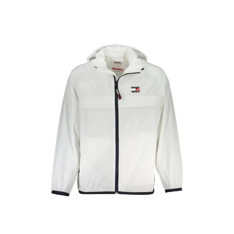 Giubbotto Maniche Lunghe Uomo Bianco Zip Logo