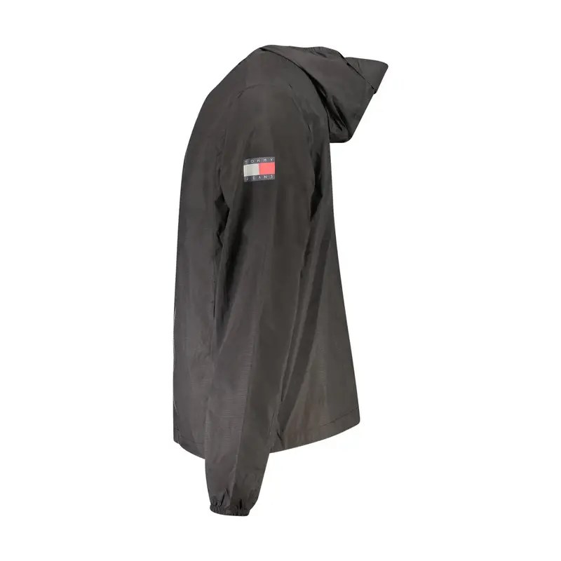 Tommy Hilfiger Giubbotto Uomo Nero con Stampa Logo miniatura 2