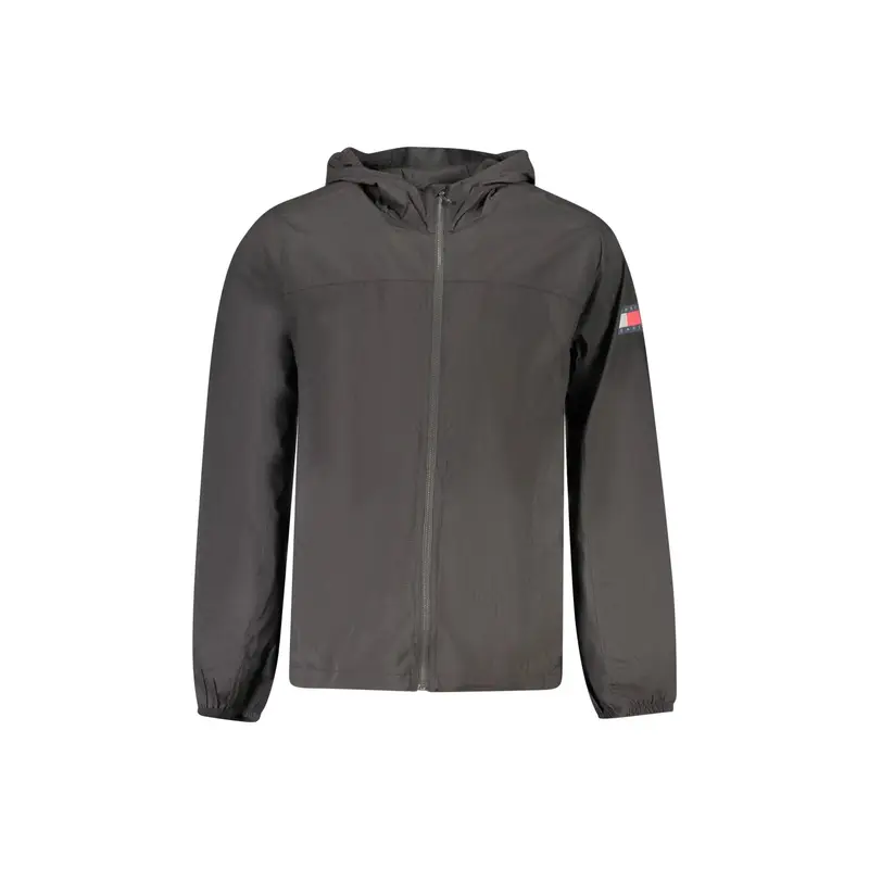 Tommy Hilfiger Giubbotto Uomo Nero con Stampa Logo