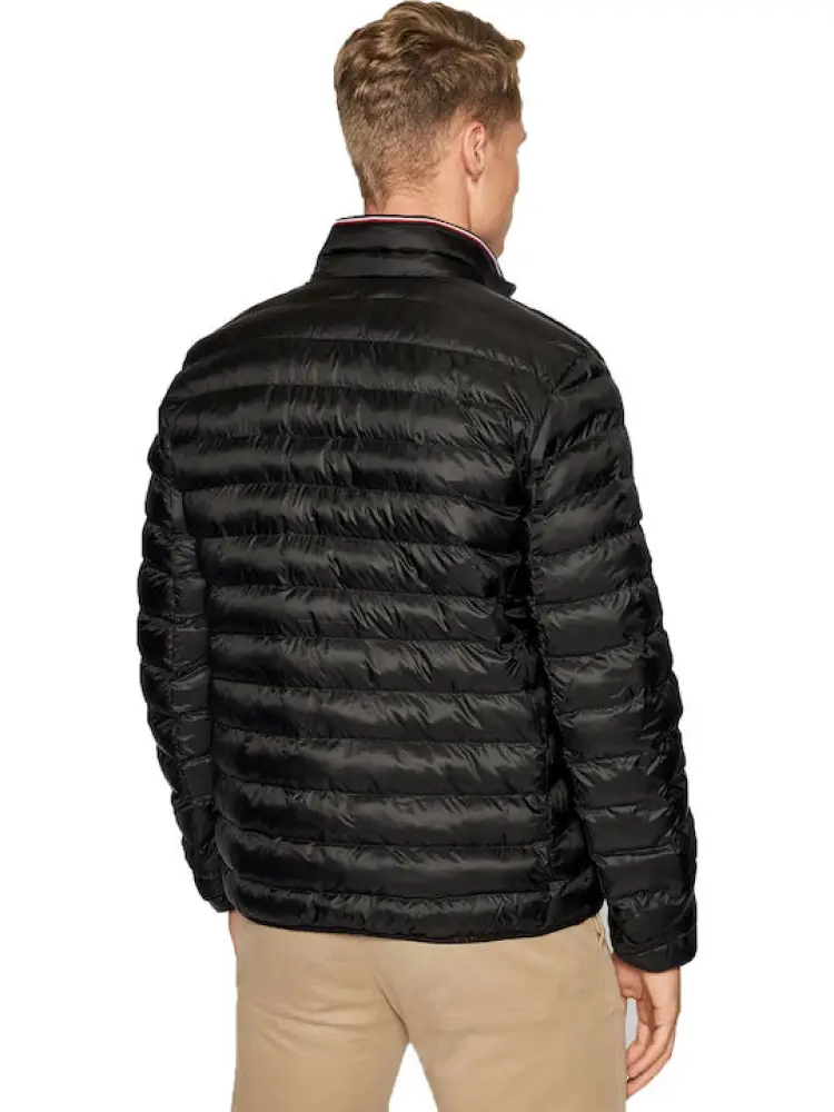 giubbotto nero uomo imbottito mini logo sul petto miniatura 3