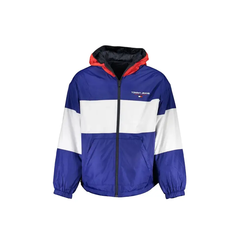 Giubbotto Uomo Blu Reversibile Cappuccio