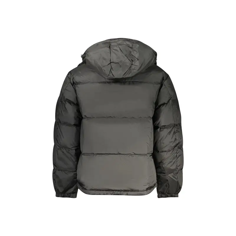 Giubbotto Uomo Nero Cappuccio Removibile Water Logo miniatura 2