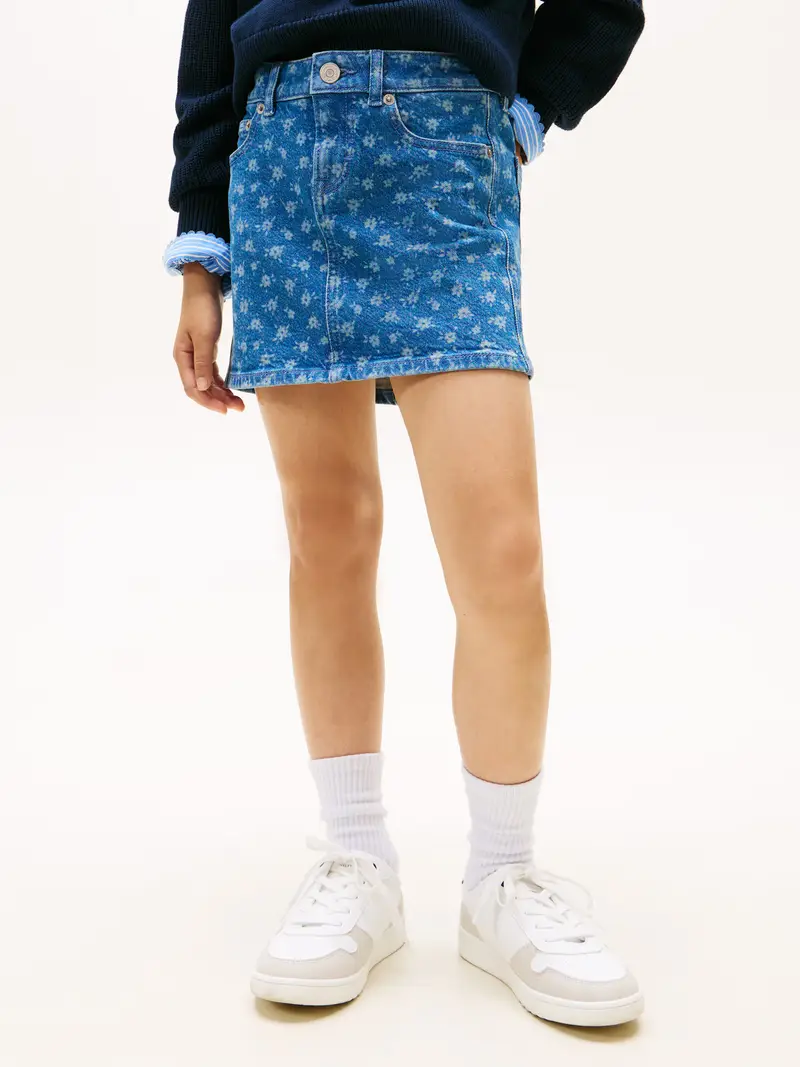 Gonna blu denim miniatura 2