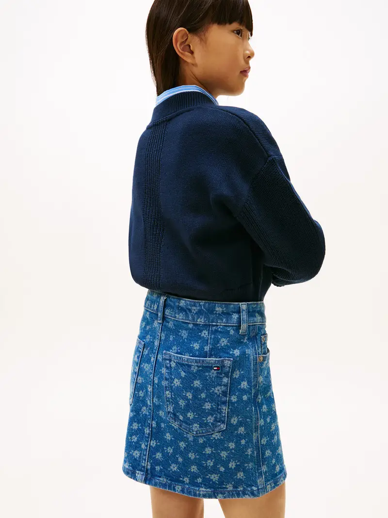 Gonna blu denim miniatura 3