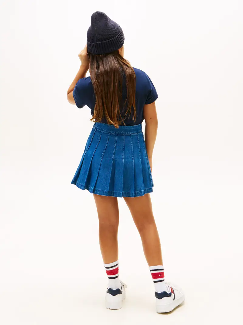 Gonna blu denim miniatura 3