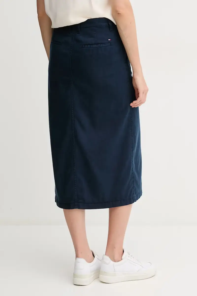 gonna colore blu navy WW0WW44726 miniatura 3