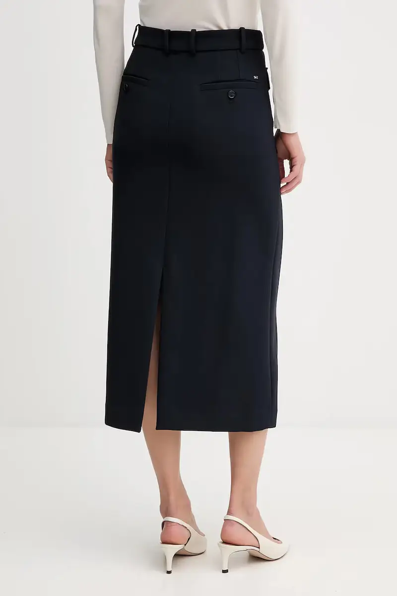 gonna colore blu navy WW0WW47497 miniatura 3