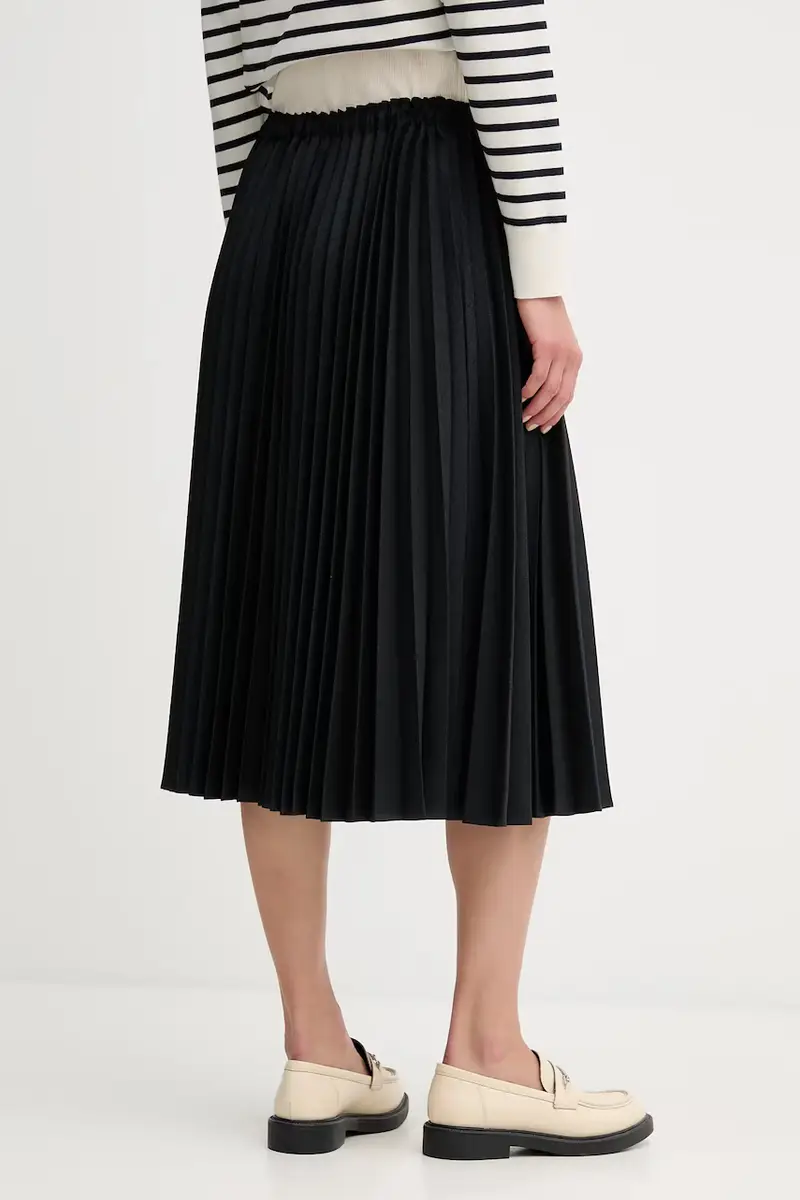 gonna colore blu navy WW0WW48258 miniatura 3