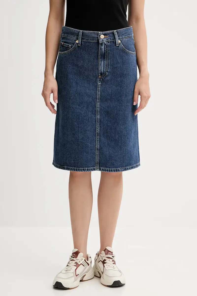 gonna di jeans colore blu navy WW0WW45666