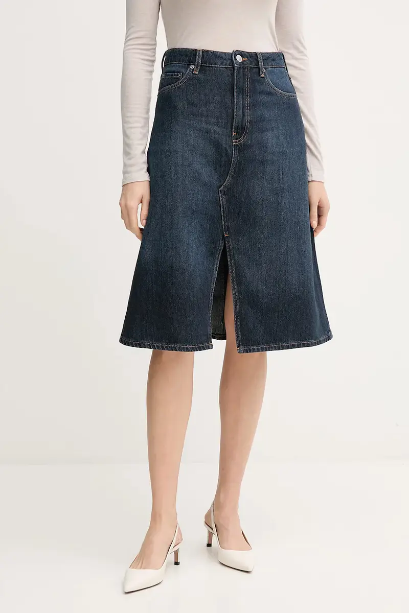 gonna di jeans colore blu navy WW0WW46776