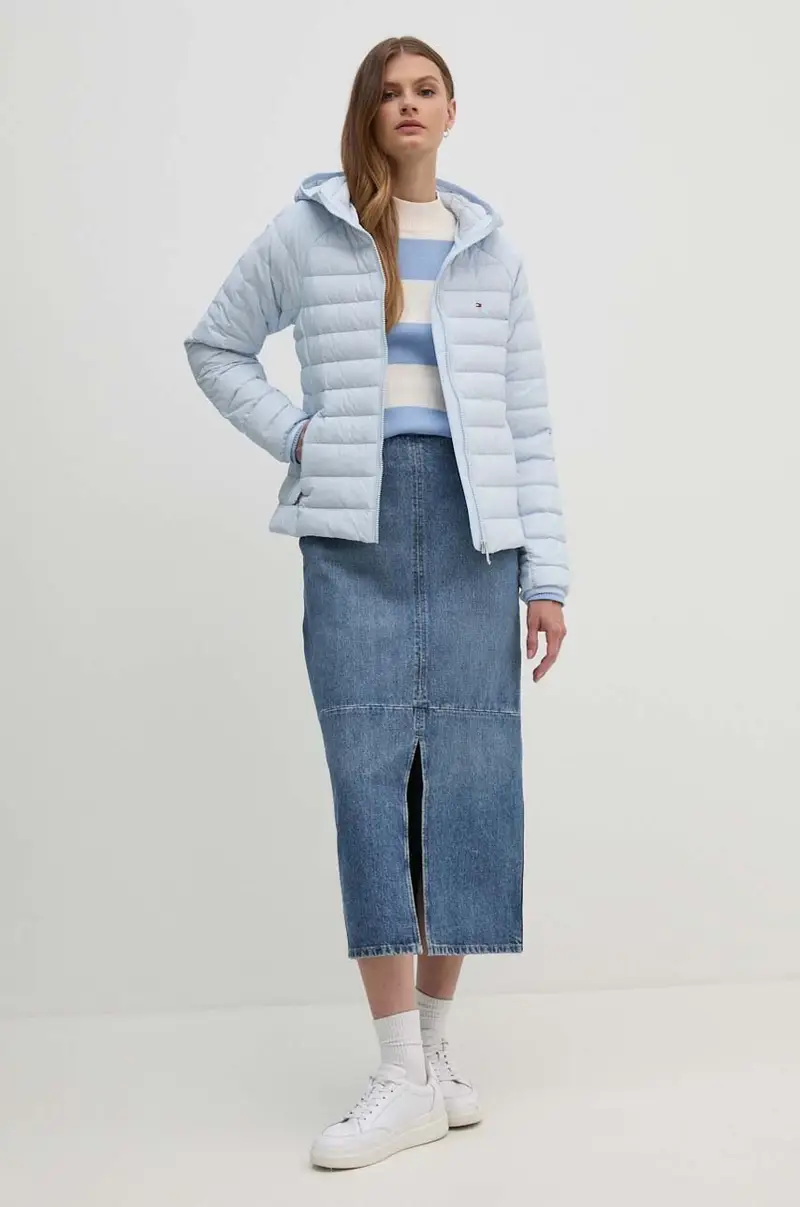 gonna di jeans colore blu WW0WW42582 miniatura 2