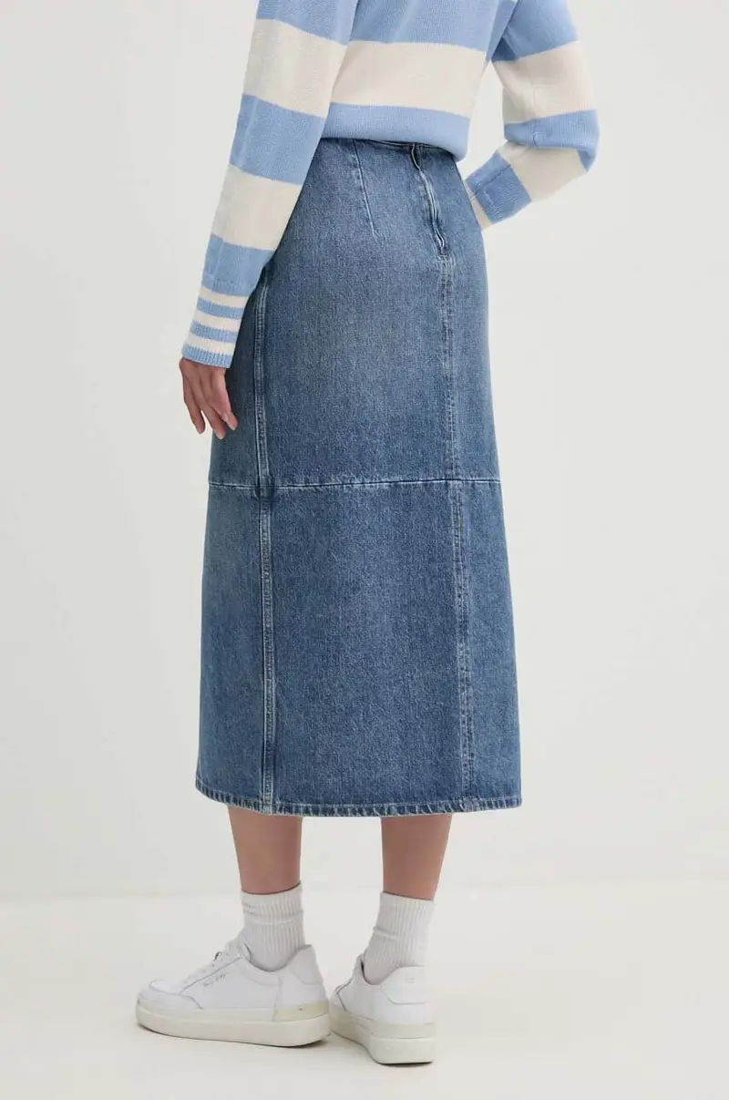 gonna di jeans colore blu WW0WW42582 miniatura 3