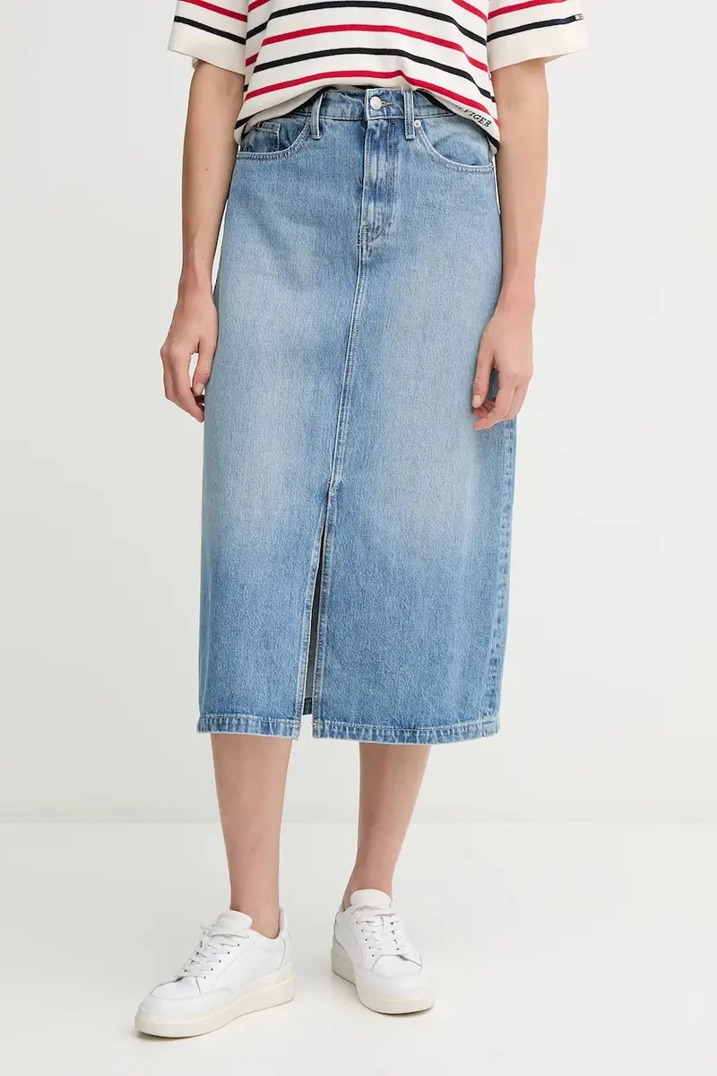 gonna di jeans colore blu WW0WW45501