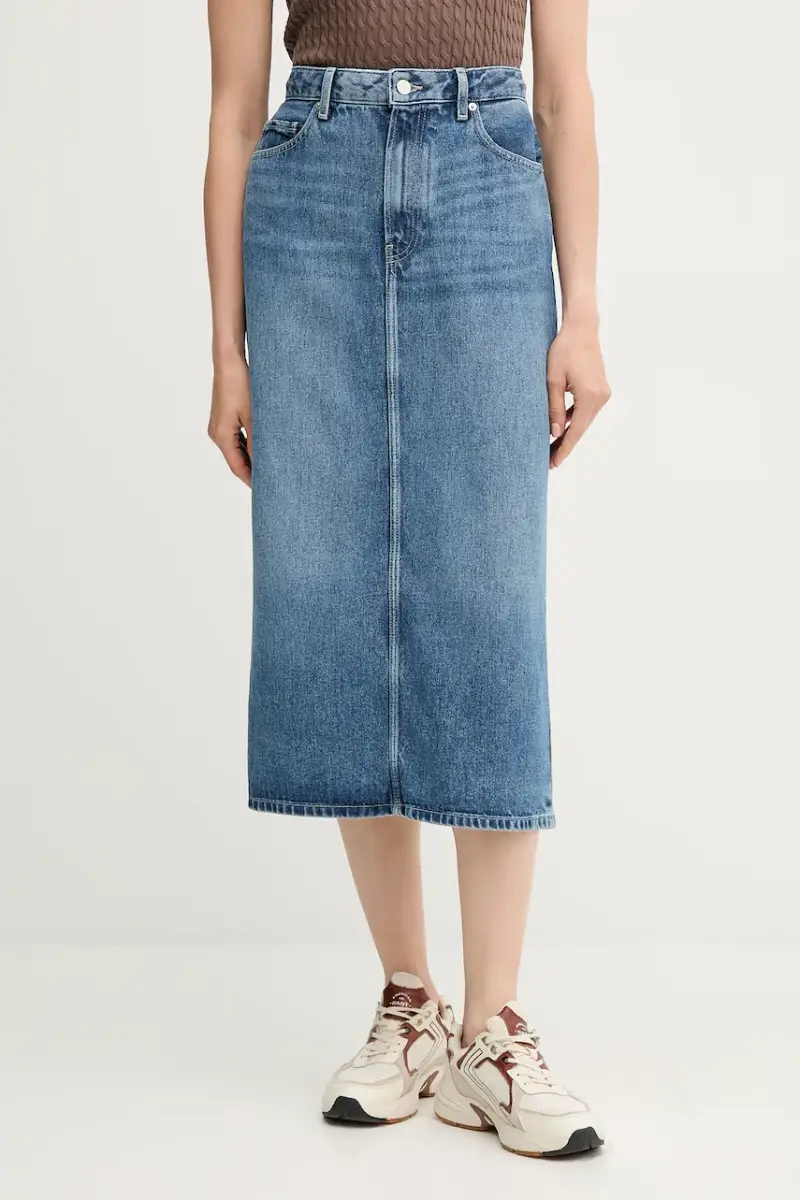 gonna di jeans colore blu WW0WW46503