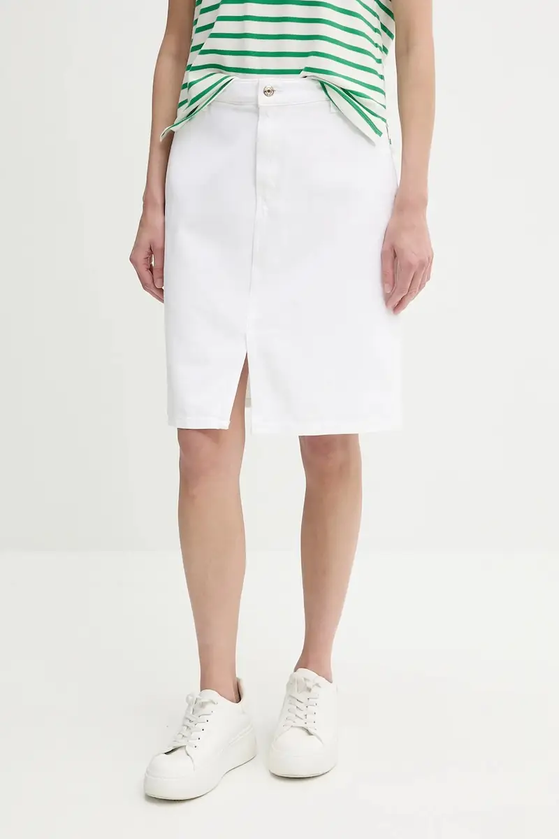 gonna in cotone colore bianco WW0WW44391