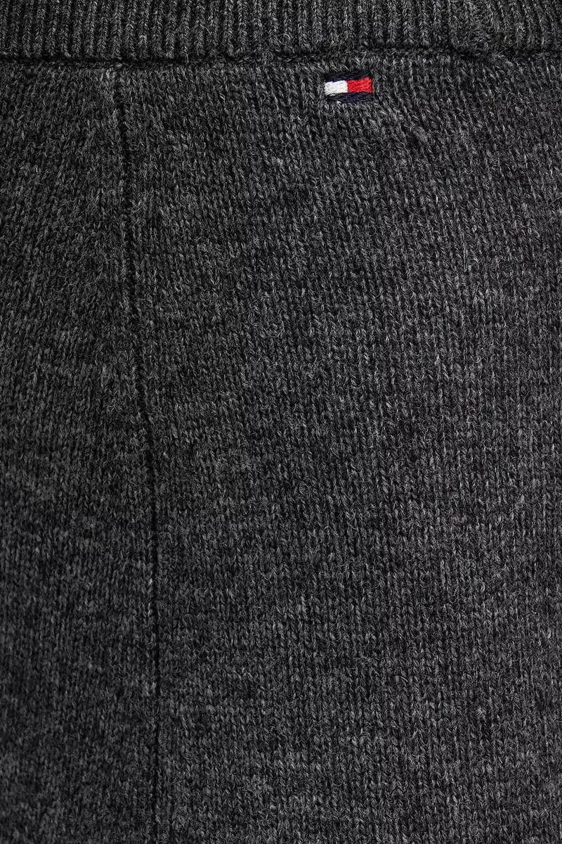 gonna in lana colore grigio WW0WW46756 miniatura 4