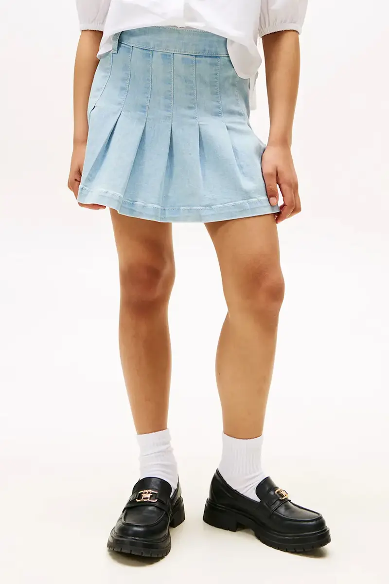 gonna jeans bambino colore blu KG0KG08743 miniatura 3