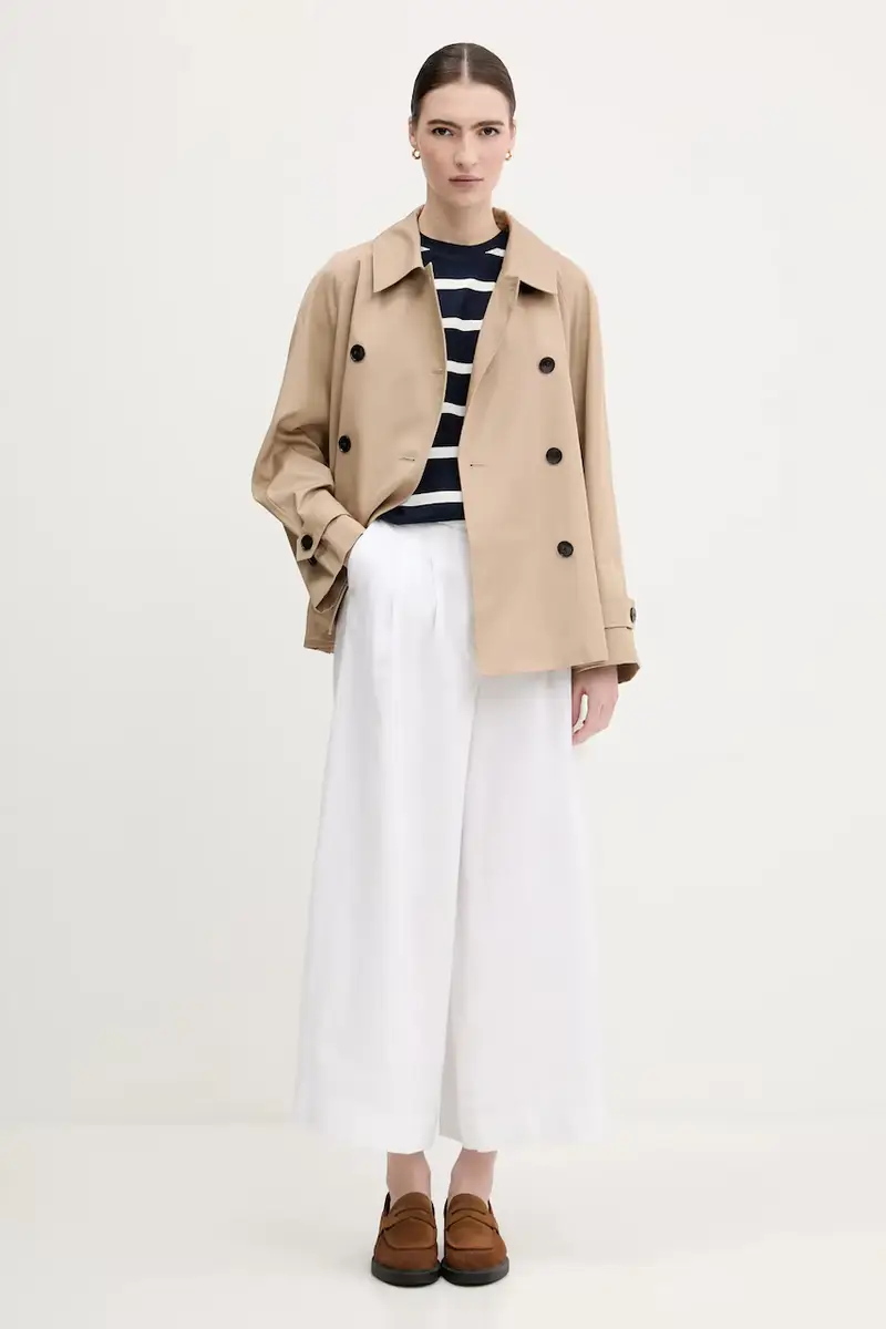 impermeabile di cotone colore beige WW0WW45618 miniatura 2