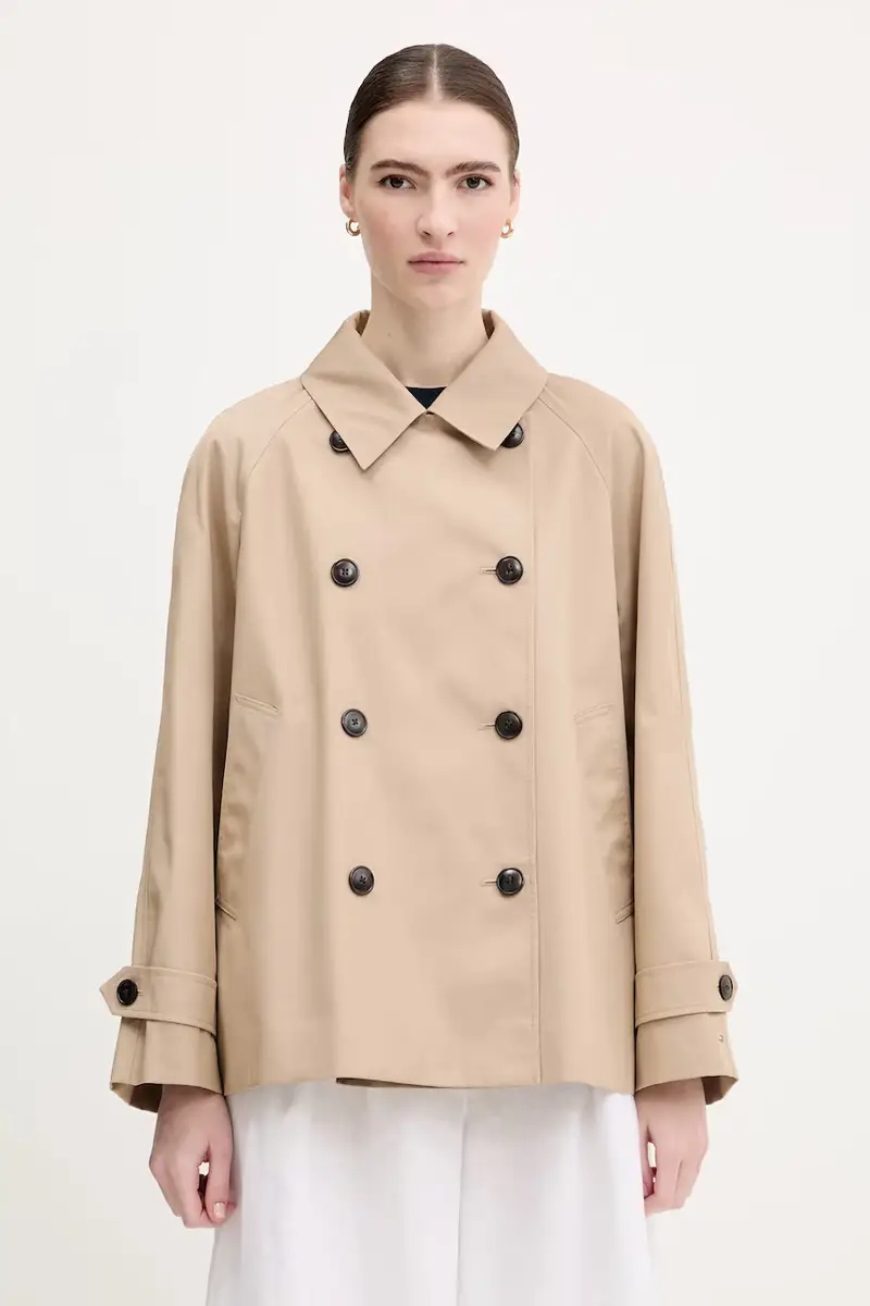 impermeabile di cotone colore beige WW0WW45618