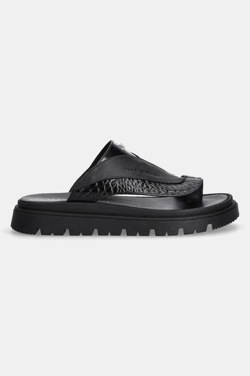 infradito in pelle colore nero T4B2-33947 miniatura 2