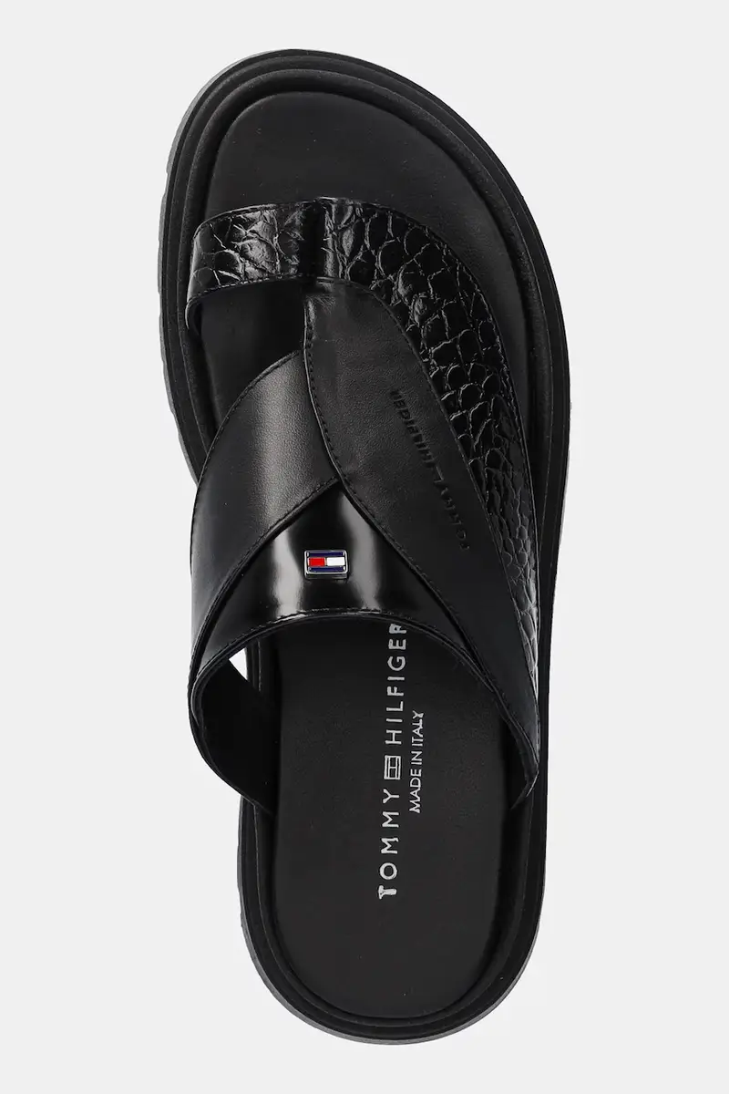 infradito in pelle colore nero T4B2-33947 miniatura 4