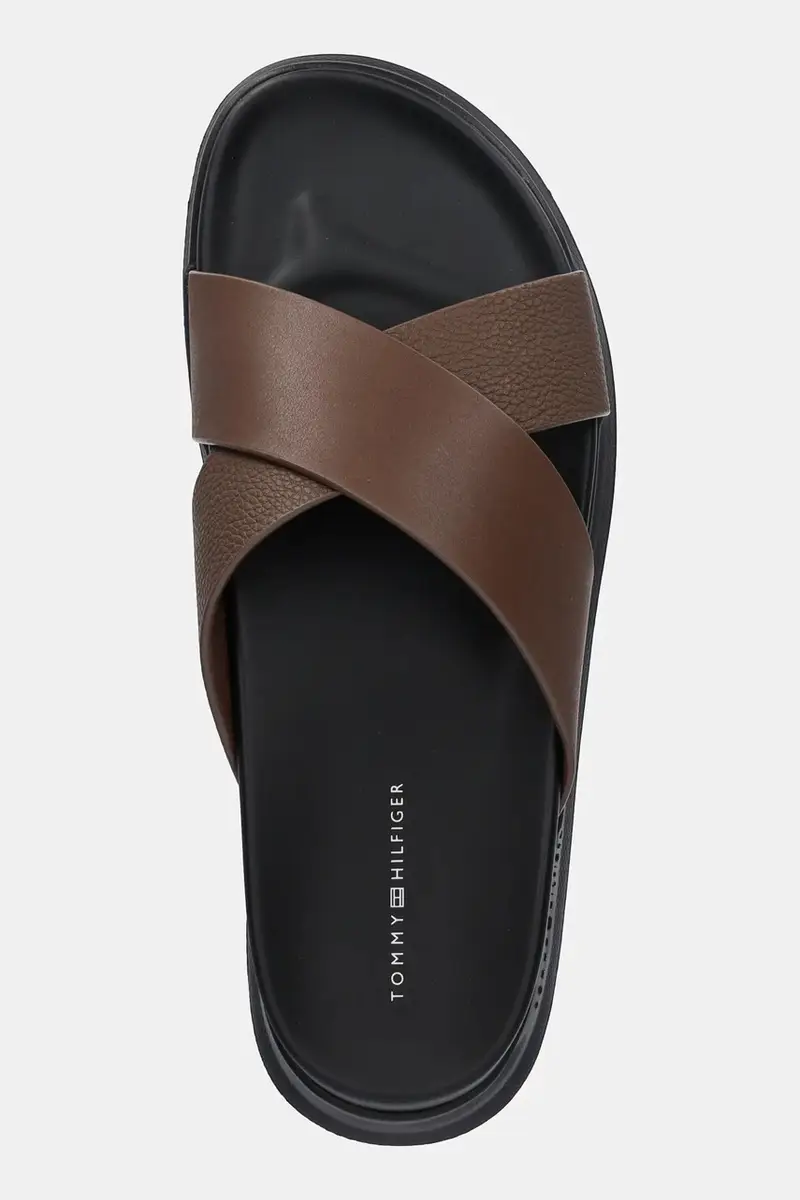 infradito in pelle D DENSITY HILFIGER LTH CC SAND uomo colore marrone FM0FM05358 miniatura 4