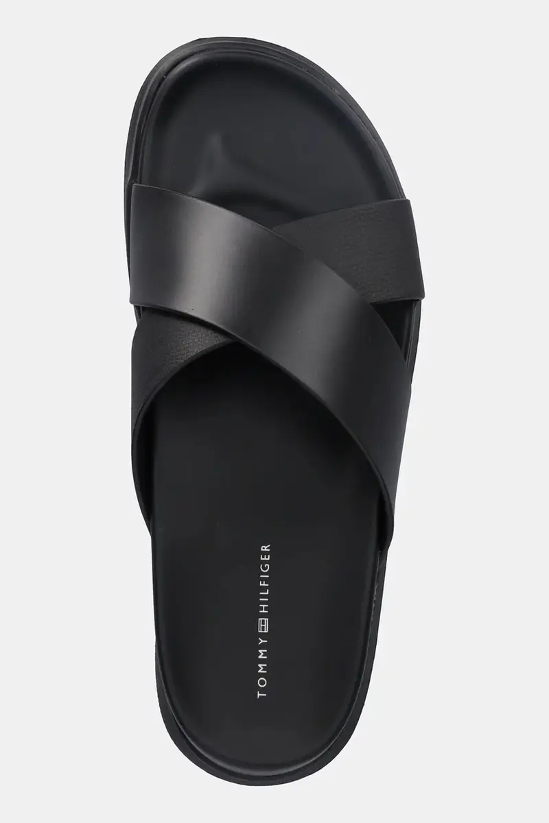 infradito in pelle D DENSITY HILFIGER LTH CC SAND uomo colore nero FM0FM05358 miniatura 4