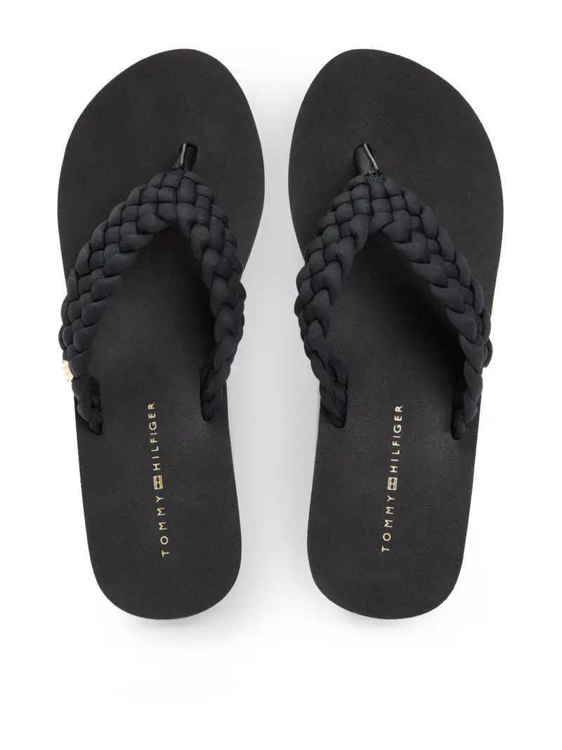 Tommy Hilfiger Sneakers donna nero con zeppa miniatura 3