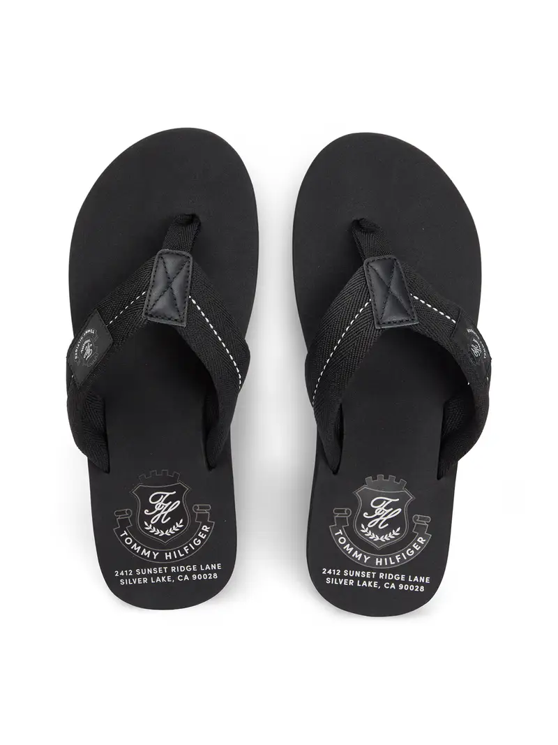 Infradito nero / bianco miniatura 3