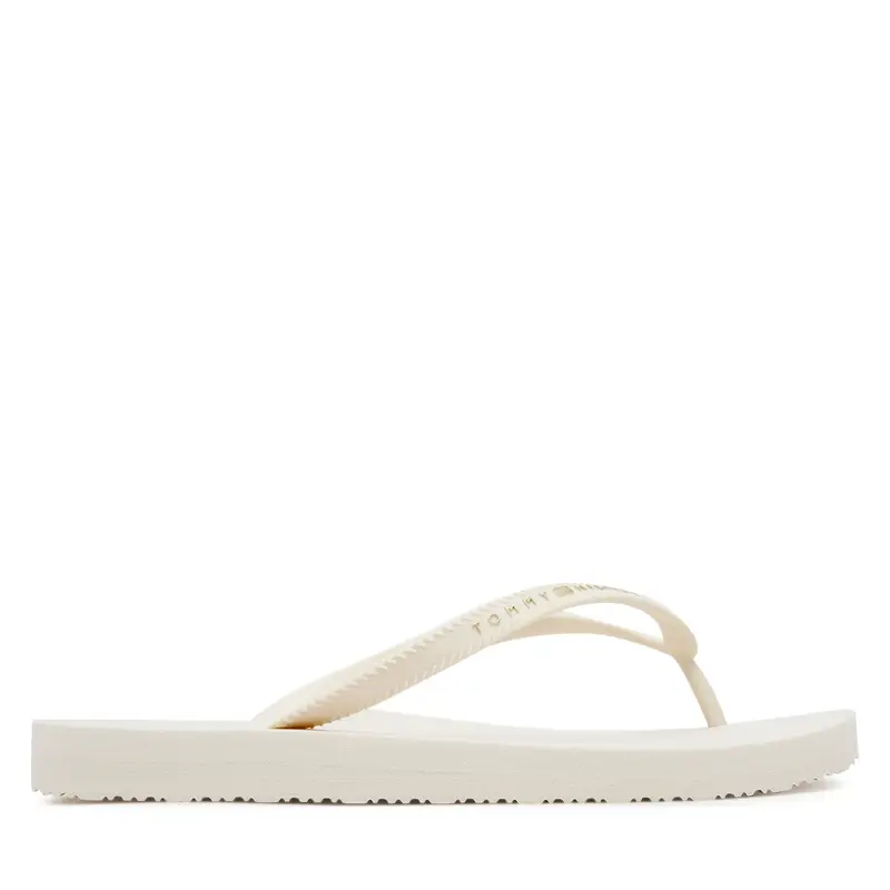 Infradito Tommy Hilfiger Hilfiger Strap Beach Sandal FW0FW08736 Écru Écru