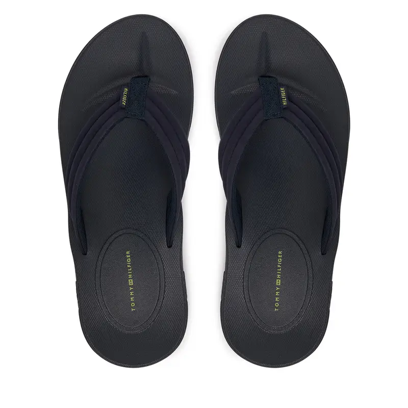 Infradito Tommy Hilfiger Molded Hilfiger Lth Beach Sandal FM0FM05802 Blu scuro