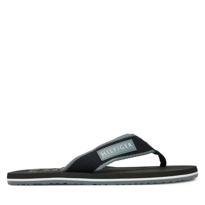 Infradito Tommy Hilfiger Patch Hilfiger Beach Sandal FM0FM05435 Nero