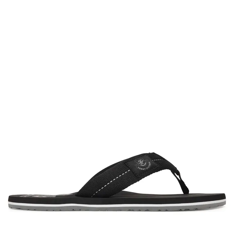 Infradito Tommy Hilfiger Patch Hilfiger Beach Sandal FM0FM05804 Nero
