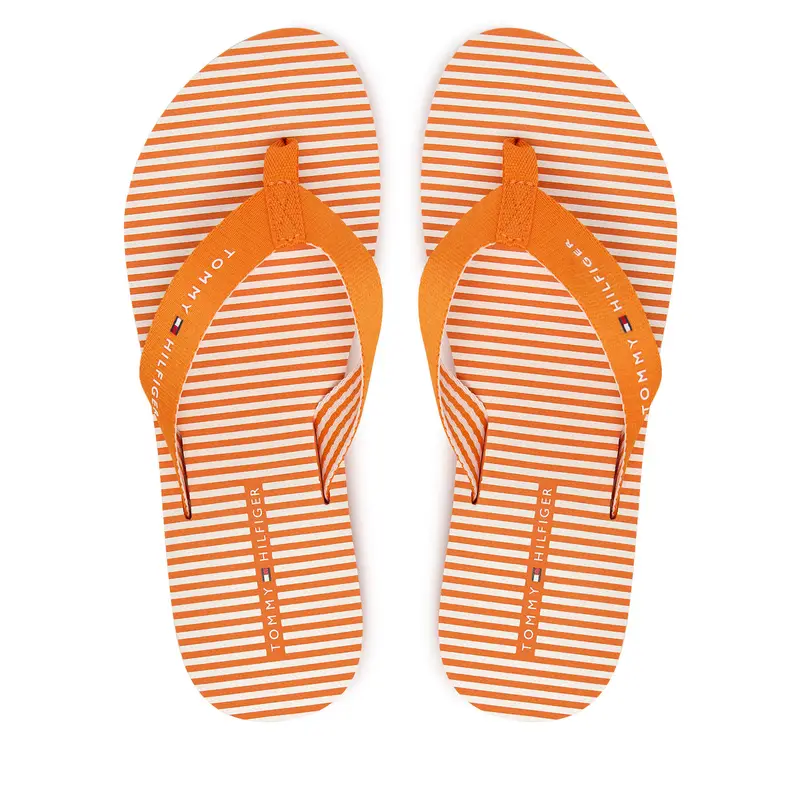 Infradito Tommy Hilfiger Th Ithaca Stripe Summer Sandal FW0FW09192 Arancione