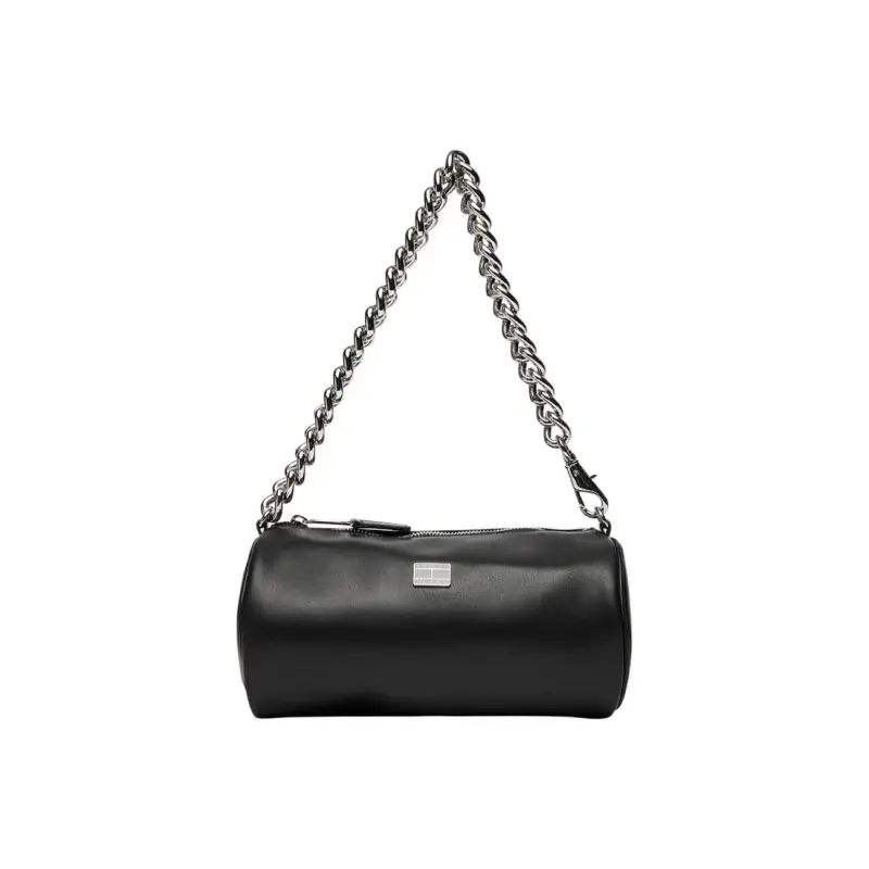 Borsa a Mano Donna Nera in Ecopelle Tommy Hilfiger Jeans - black