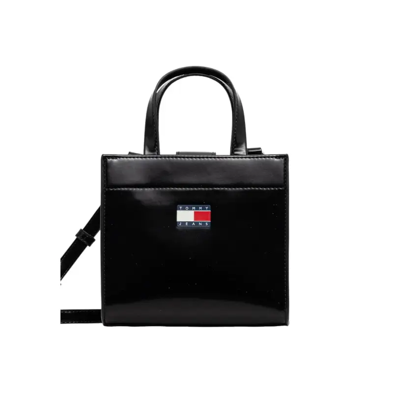 Borsa a mano/tracolla beige in poliuretano - Tommy Hilfiger Jeans - black