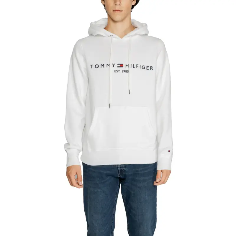 Felpa con cappuccio stampata Tommy Hilfiger Jeans Uomo - white / 3XL