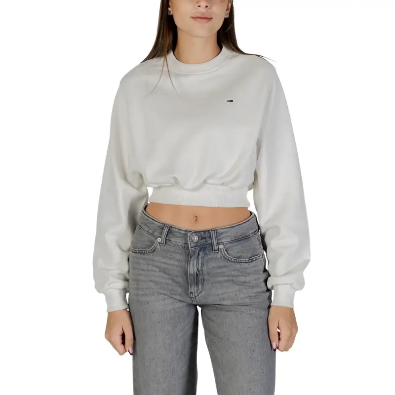 Tommy Hilfiger Jeans Felpa Donna - white / XS