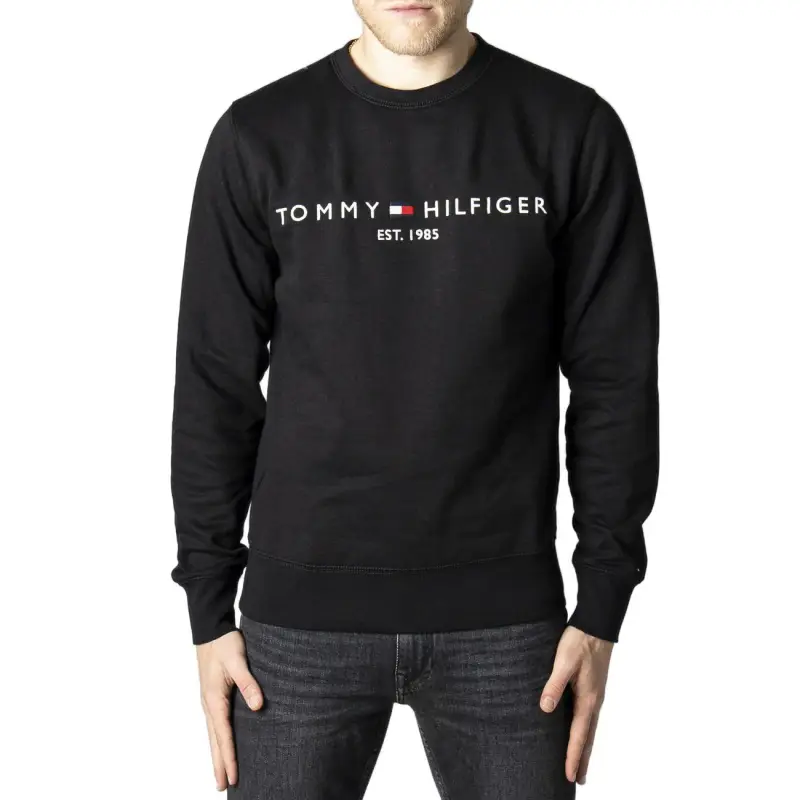 Felpa Nera Tommy Hilfiger Jeans Uomo con Stampa (A/I) - black / 3XL