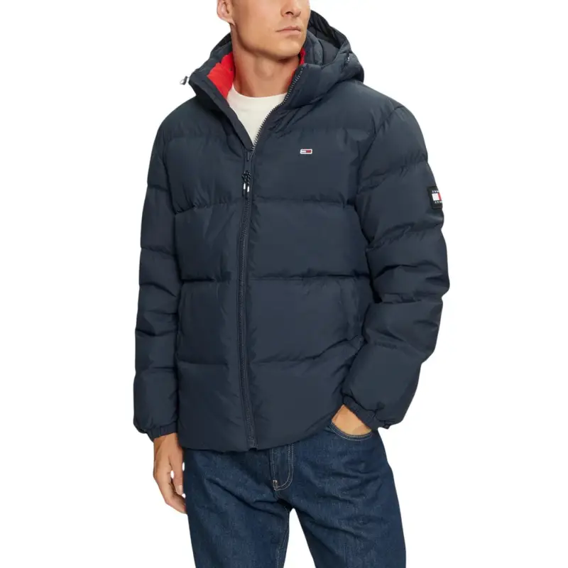 Giubbotto Tommy Hilfiger Jeans Uomo Nero con Cappuccio - blue / S