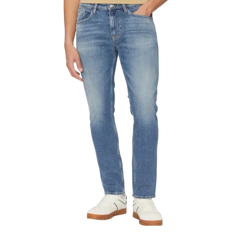 Jeans Uomo Tommy Hilfiger Azzurro in Cotone Organico - Collezione A/I - light blue / W38_L32