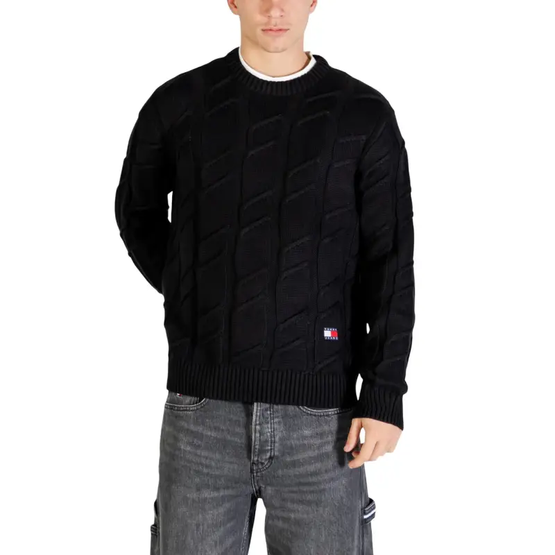 Maglia Uomo Maniche Lunghe Scollo Tondo Beige Primavera/Estate - Tommy Hilfiger Jeans - black / L